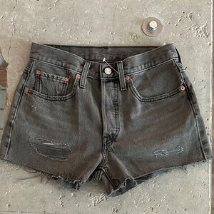 Levi’s Dark Grey Denim Jean Shorts W26